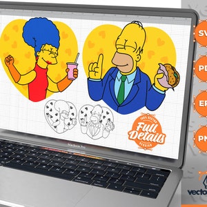 Homer, Marge, Homer svg, Marge svg, The Simpsons, The Simpsons svg, The Simpsons clipart, Simpsons t-shirt vector, png, pdf, eps