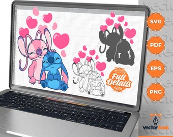 Stitch svg, Stitch love svg, Stitch And Angel svg, Lilo and Stitch svg, Stitch And Angel love svg, Lilo & Stitch Cut Files, Stitch File