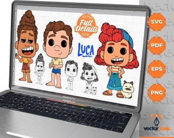 Luca, Alberto, Giulia, Luca svg, Alberto SVG, Luca Funko, Luca POP, Luca Clipart, Luca Trending t-shirt, Cricut, eps, svg, pdf, png