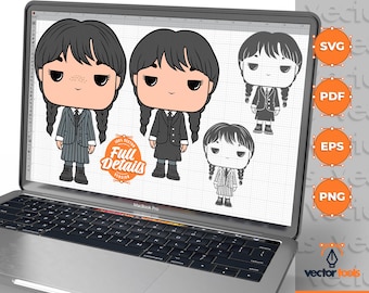 Mercoledì SVG, Mercoledì Png, Mercoledì Funko, Mercoledì addams, La famiglia addams, Mercoledì, Mai più, Jenna Ortega svg per cricut