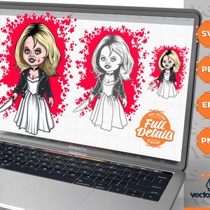 Tiffany SVG, Braut von Chucky, Tiffany digitaler Datei Download, Chucky Horror Film Killer, Halloween svg, Horror svg, geschnitten Datei, Clipart