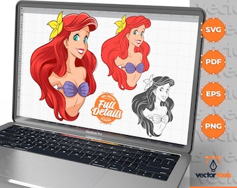 The Little Mermaid SVG, The Little Mermaid, Ariel SVG, Ariel The Little Mermaid svg, Ariel clipart, Princess SVG