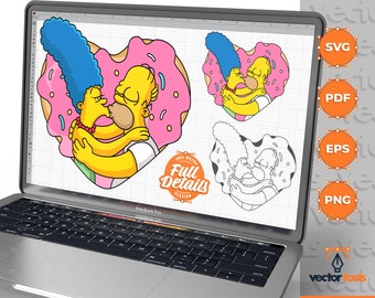 Homer, Marge, Homer svg, Marge svg, The Simpsons, The Simpsons svg, The Simpsons clipart, Simpsons t-shirt vector, png, pdf, eps