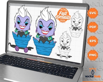 Ursula Svg, Funko, Villain svg, Little Mermaid SVG, The Little Mermaid cut file, Witch svg, cricut, eps, svg, pdf, png
