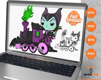 Maleficent Svg, Funko, Evil Queen svg, Maleficent cut file,  Villain svg, Witch svg, cricut, eps, svg, pdf, png