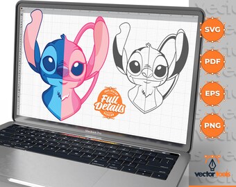 Stich svg, Stich Liebe svg, Stitch und Angel svg, Lilo und Stitch svg, Stitch und Angel Cut Dateien, Lilo & Stitch Cut Dateien, Stitch Clipart