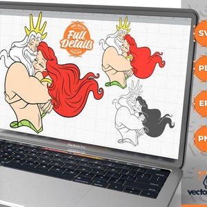 La Sirenita SVG, La Sirenita, Ariel SVG, King Triton svg, Ariel La Sirenita svg, Ariel clipart, cricut, svg, pdf, png