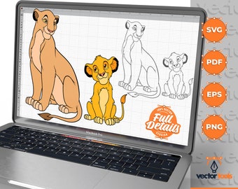 König der Löwen svg, Simba svg, König der Löwen png, König der Löwen, Cricut, eps, svg, pdf, png, Datei geschnitten, hohe Auflösung