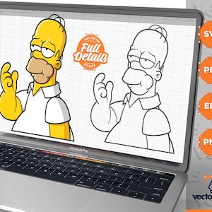 Homer, Homer svg, The Simpsons, The Simpsons svg, The Simpsons clipart, Homer t-shirt vector, Easy Cut svg, png, pdf, eps