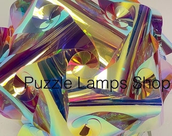 Puzzle Lamps Iridescent colors light for camping.