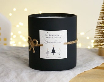 Christmas candle gift with Christmas saying gift scented candle with Christmas scent candle Christmas tree candle gingerbread scented candle winter