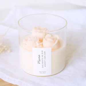 Mom gift birthday candle for mom with text Mother&#39;s Day gift for mom birthday gift scented candle mom flowers gift mom candle