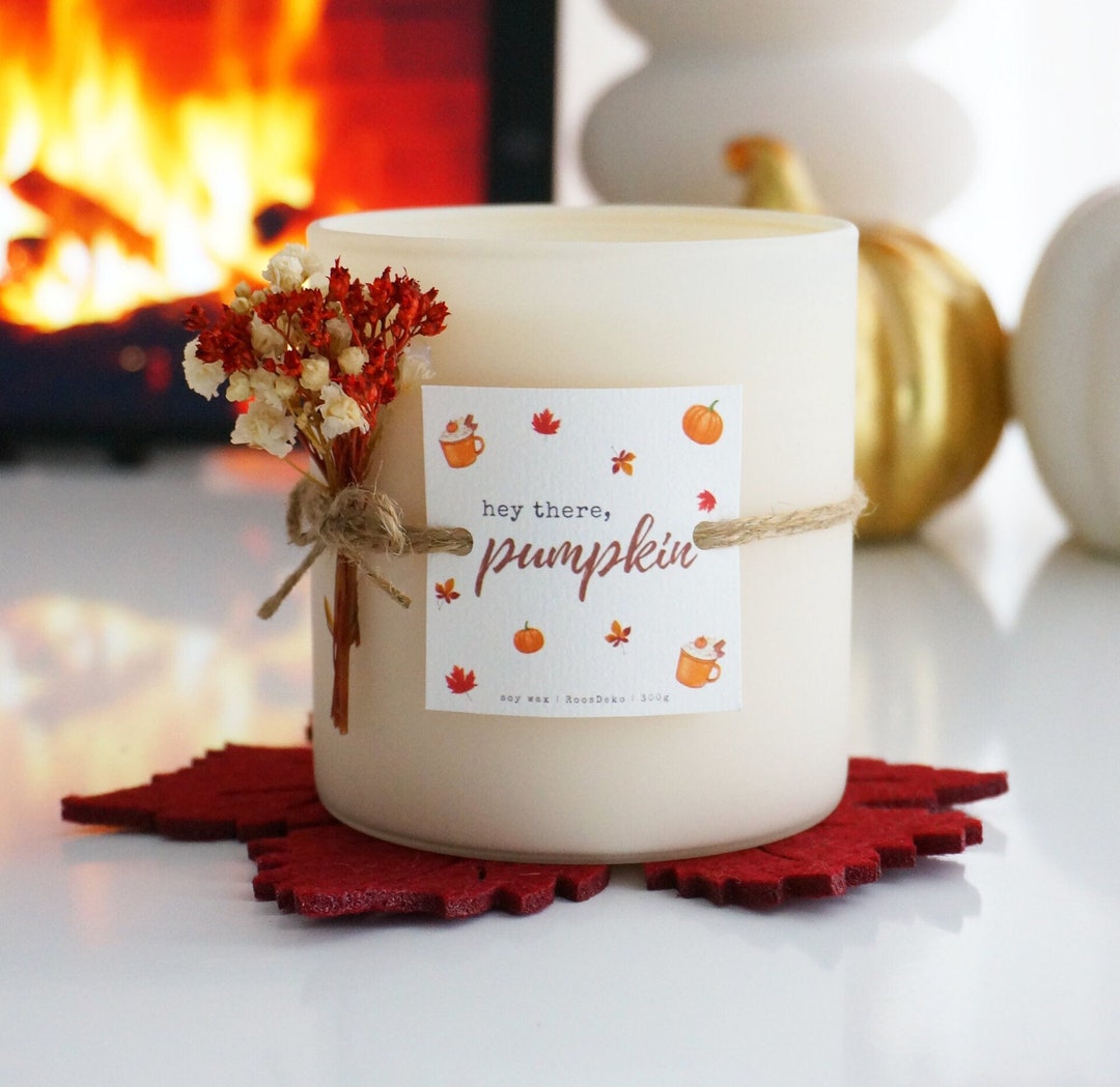 Autumn Pumpkin Pie Scented Candle Autumn Scented Candle Etsy