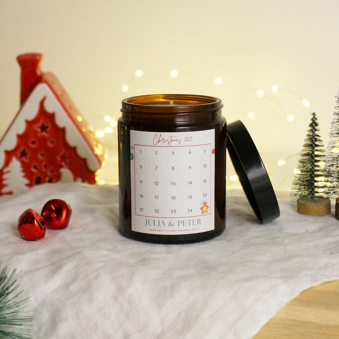 Advent Calendar Candle Christmas Candle Advent Calendar 24 Etsy