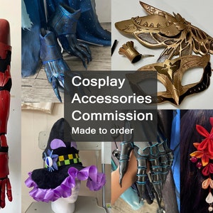 Cosplay accessories (gloves, hat, shoes, mask etc.) commission | made to order