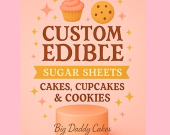 Personalized Edible Cake Topper | Custom Image Sugar Sheet