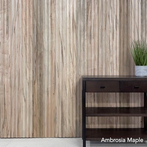 Wood Slat Wall Panels 5 Species 4-6 pcs per Box Unfinished Real American Hardwood image 5