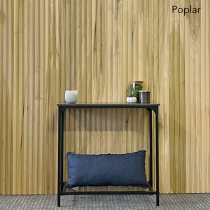 Wood Slat Wall Panels 5 Species 4-6 pcs per Box Unfinished Real American Hardwood image 4