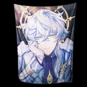 Sunday Plush Throw Blanket | Honkai Star Rail Cozy Cafe 4’x5’ Plush Blanket for Livingrooms and Gaming Rooms