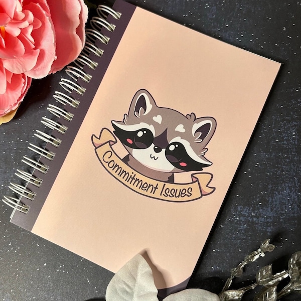 PREORDER - Reusable Stickerbook | Funny Racoon with Commitment Issues (A6)