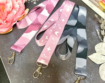 Stars and Clouds Lanyards for Keychains and Charms | Kawaii, Dreamy, and Cute Aesthetic Gifts for Friends and Lovers