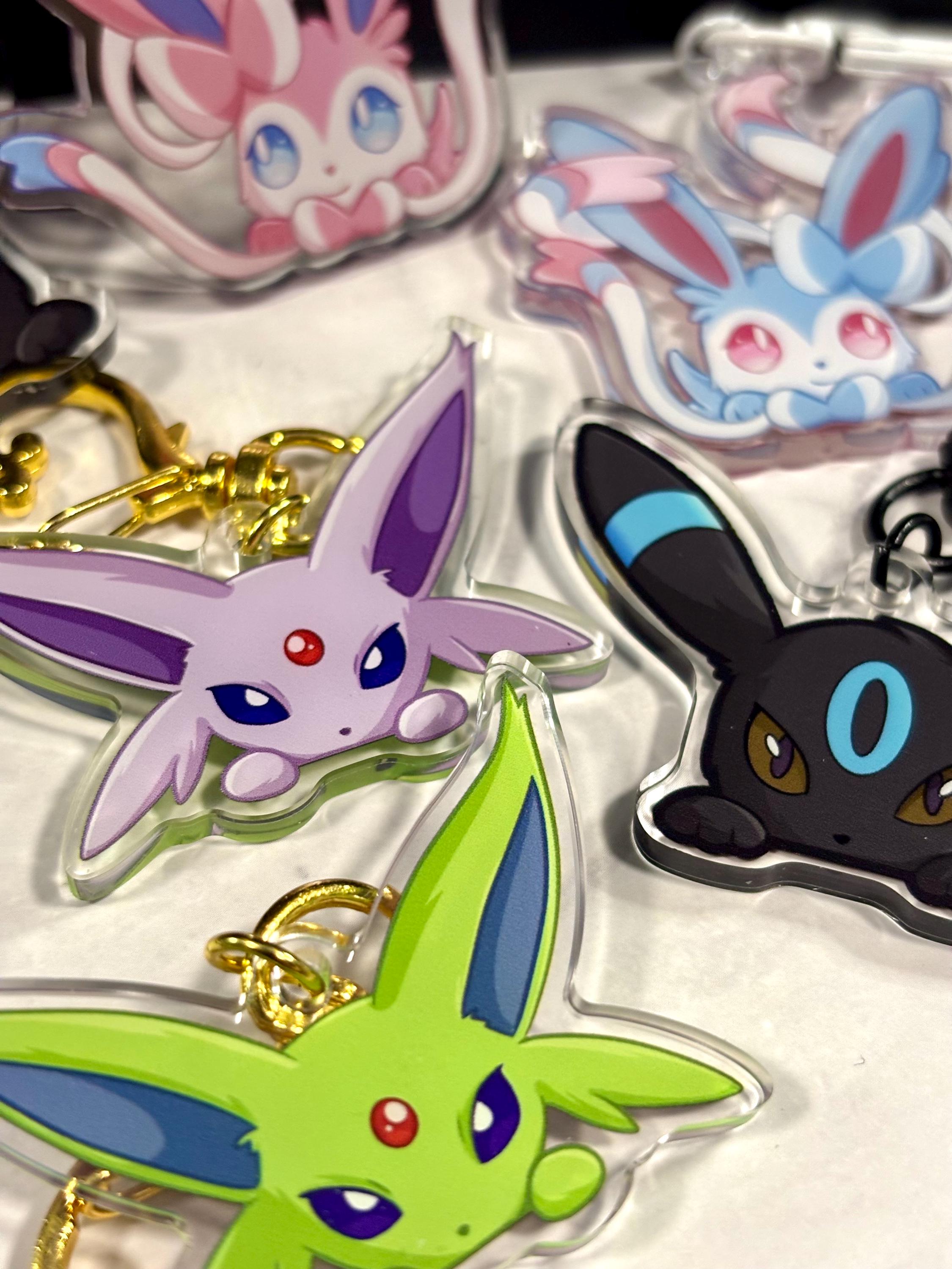 Vee Fanart Acrylic Keychain | Shiny Double-sided Eeveelution Charm - Etsy