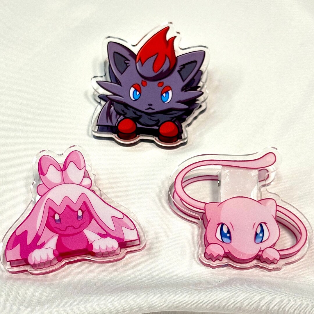 Pokemon Clips Zorua, Tinkatin, Mew Binders and Chips Legendary Pokemon Gift Ideas Pocket Monster