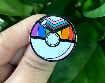 Rainbow Progressive Pride Ball Pin (1.5” - Black Nickel)