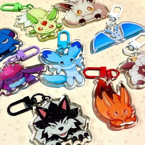 Pal Charms | Chillet, Cremis, Daedream, Depresso, Lamball, Quivern, Foxparks, Direhowl, Lifmunk Acrylic Keychain Unofficial Palworld Fanart