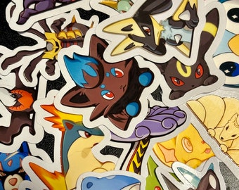 Peaking Mon Vinyl Stickers | Easy Peal | Waterproof and Handmade | lndoor and Outside | Cars and Waterbottles | Weatherproof | Videogame