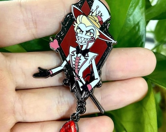 Emaille pins Lucifer portret | Hazbin Hotel Fanart