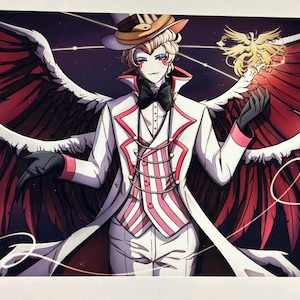 Lucifer Morningstar Hazbin Hotel Wall Art Poster Print Fanart (5x7 and 11x17 Inches)