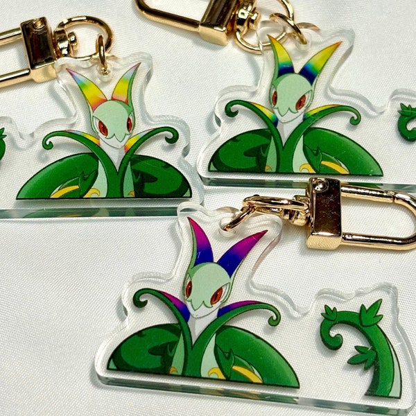 Bisexual and AroAce Serperior Keychain | LGBTQIA+ Videogame Charms | Queer, Bi, Asexual, and Aromantic, Gamer Gifts