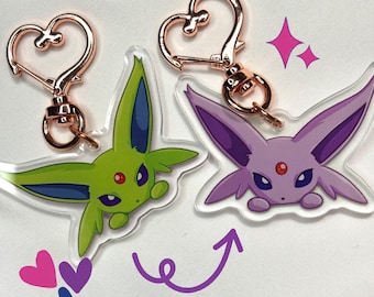 Vee Fanart Acrylic Keychain | Shiny Double-Sided Eeveelution Charm