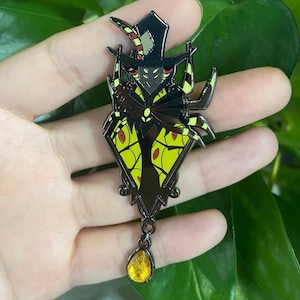 Zestiel Porträtt Emalj Pin | Hazbin Hotel Fanart
