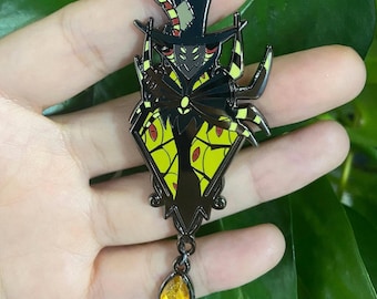Zestiel Portrait Enamel Pin | Hazbin Hotel Fanart