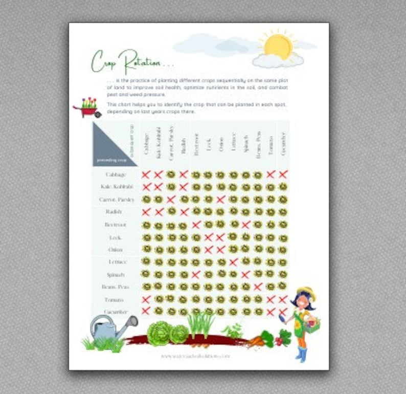 Crop Rotation Chart Printable Poster 18x24 Inch - Etsy UK