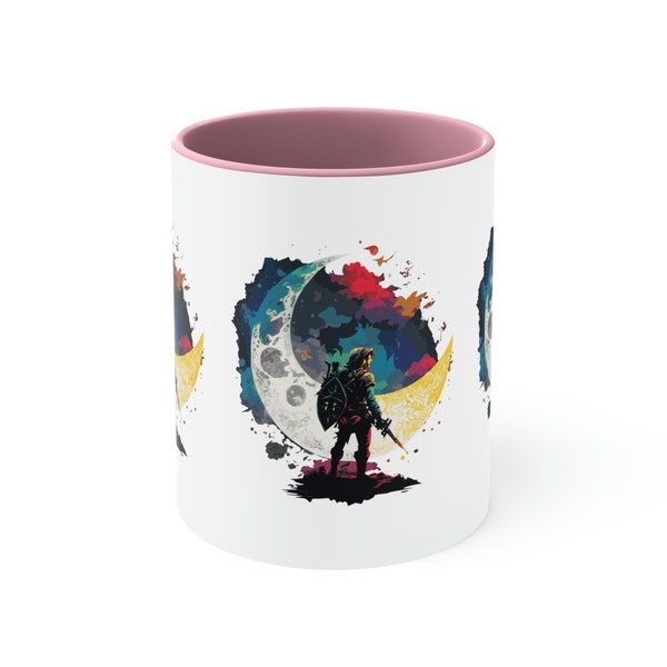 Mug | Coffee Mug | Zelda | Abstract | Abstract Art | Art | White Background | Choice Of Five Internal Colours | 11oz
