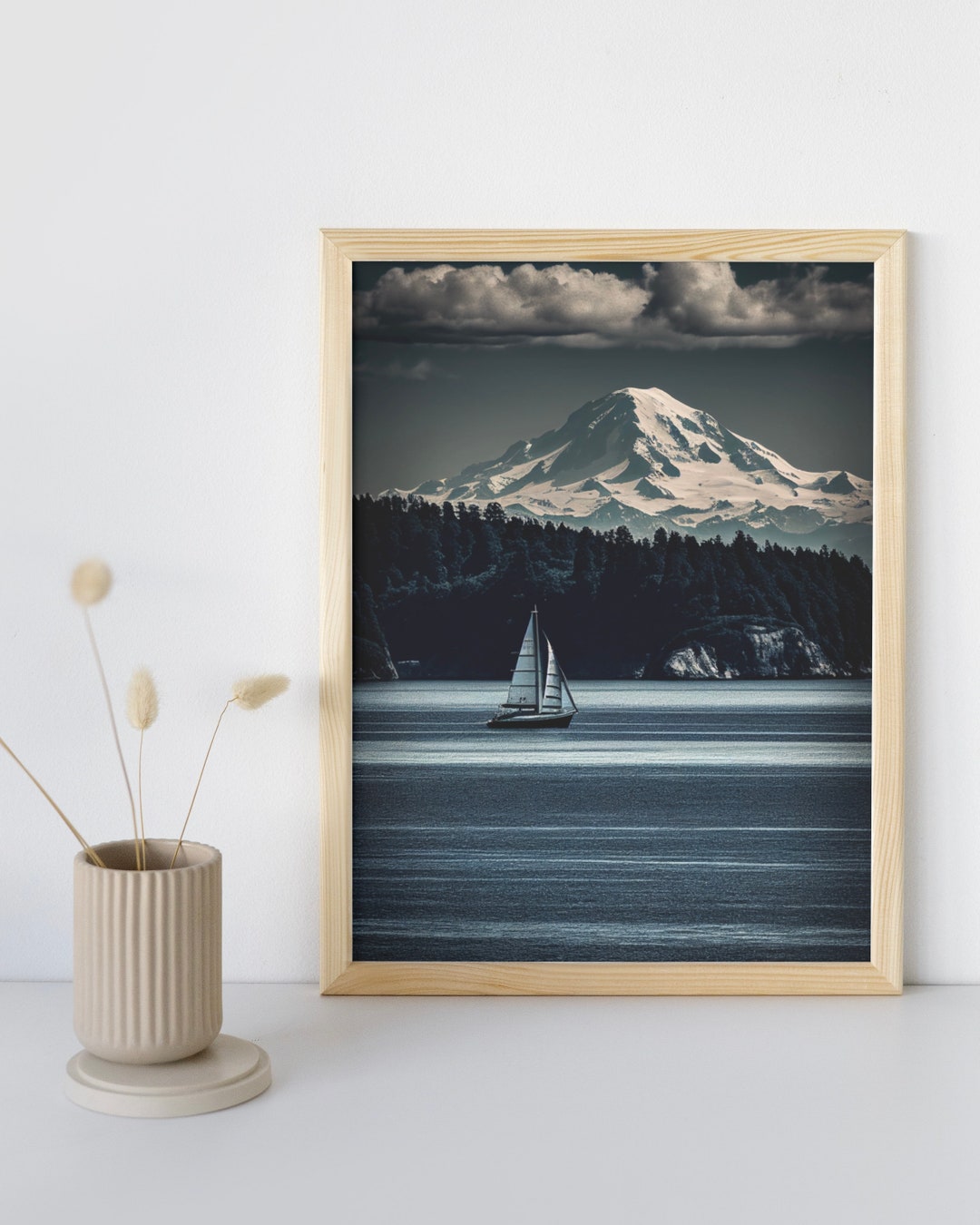 Puget Sound Wall Art Puget Sound Sailboat Pacific Northwest Digital 