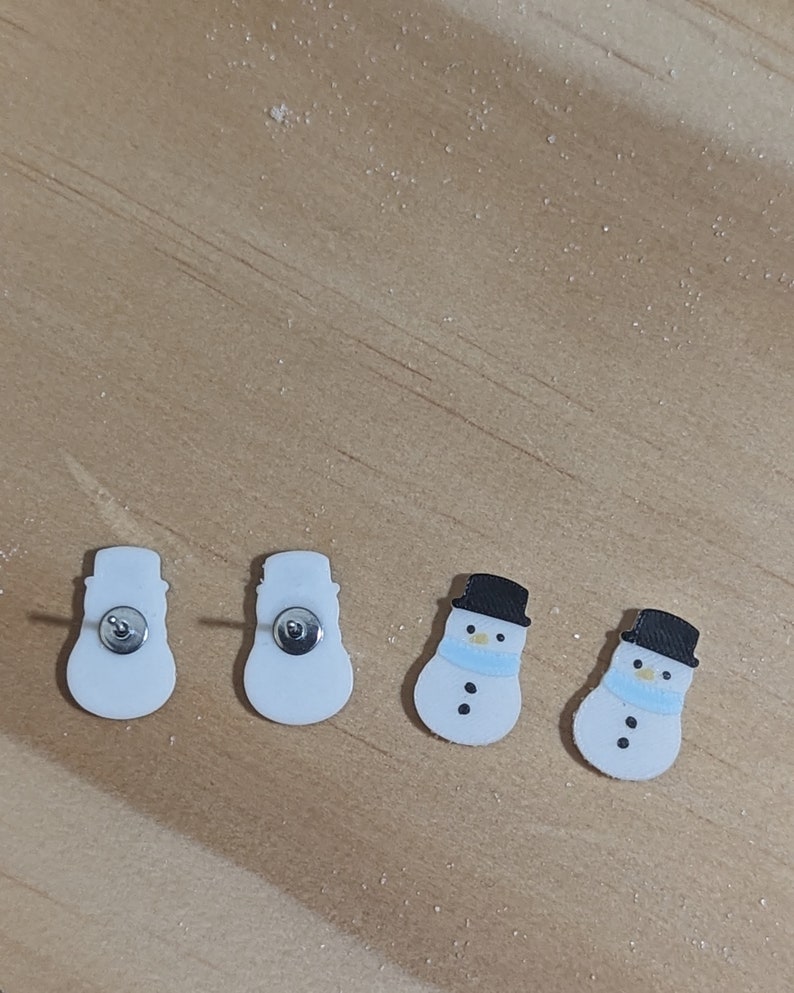 Winter Christmas Stud Earrings Etsy