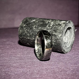 Pure Forged Carbon Fiber Ring Handmade Minimalist Ring