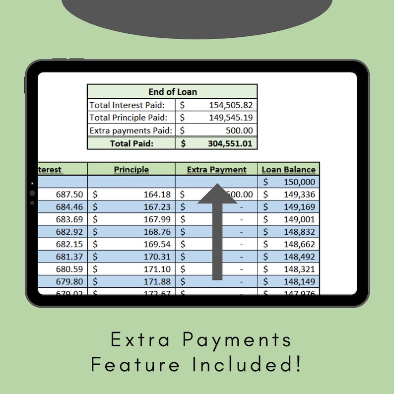 Simplistic Loan Amortization Table Excel Template Debt Payoff