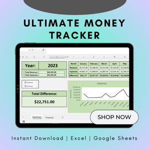 Income and Expense Tracker Spreadsheet, Ultimate Yearly Money Tracker, Small Business Expense Tracker, Bookkeeping Spreadsheet Google Sheets