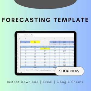 売上需要予測 Excel テンプレート | 将来の売上を予測 | 指数平滑法 | 季節変動 | 移動平均 | トレンド回帰