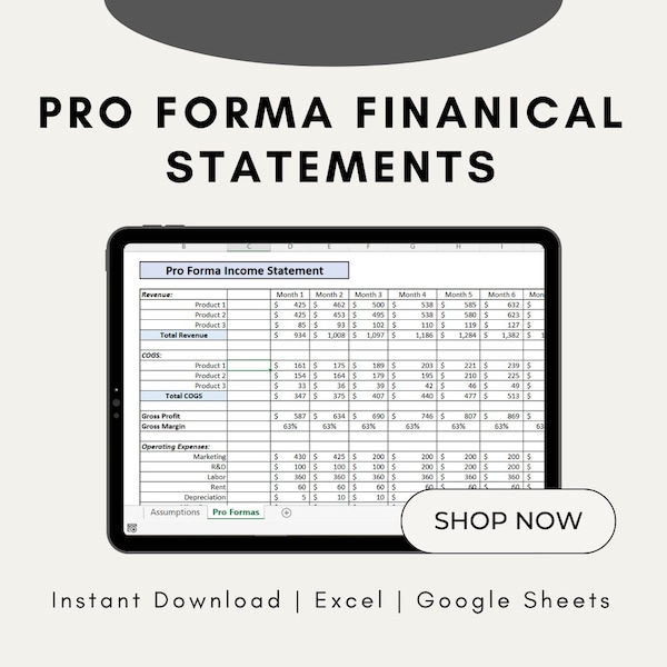 Small Business Book Keeping Template, Business Expenses and Sales Tracker, Financial Statements Templates, Profit & Loss Statements