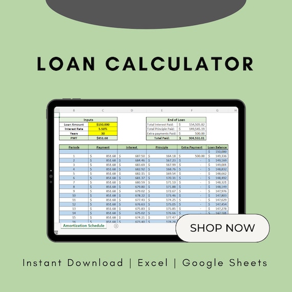 Simplistic Loan Amortization Table Excel Template Debt Payoff