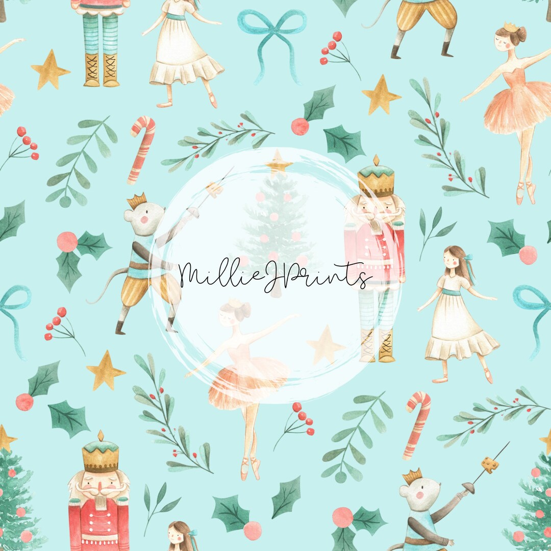 Nutcracker Ballet Seamless Pattern, Christmas, Holiday, Winter ...