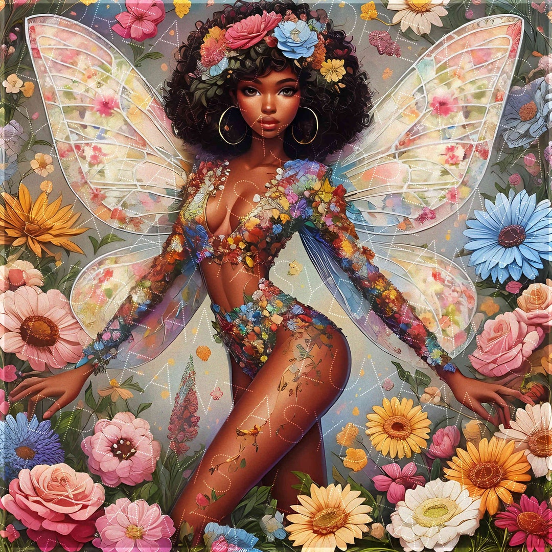 Spring Black Girl PNG Fairy Black Woman Butterfly Wings Fashion Black Spring Black Girl PNG Fairy Black Woman Butterfly Wings Fashion Black