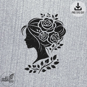 Diseño gráfico vectorial transparente de mujer rosa Svg, diseño de boda Clipart Png Sub impresión láser Sublimación de tinta Uso comercial SVG, PNG, DXF