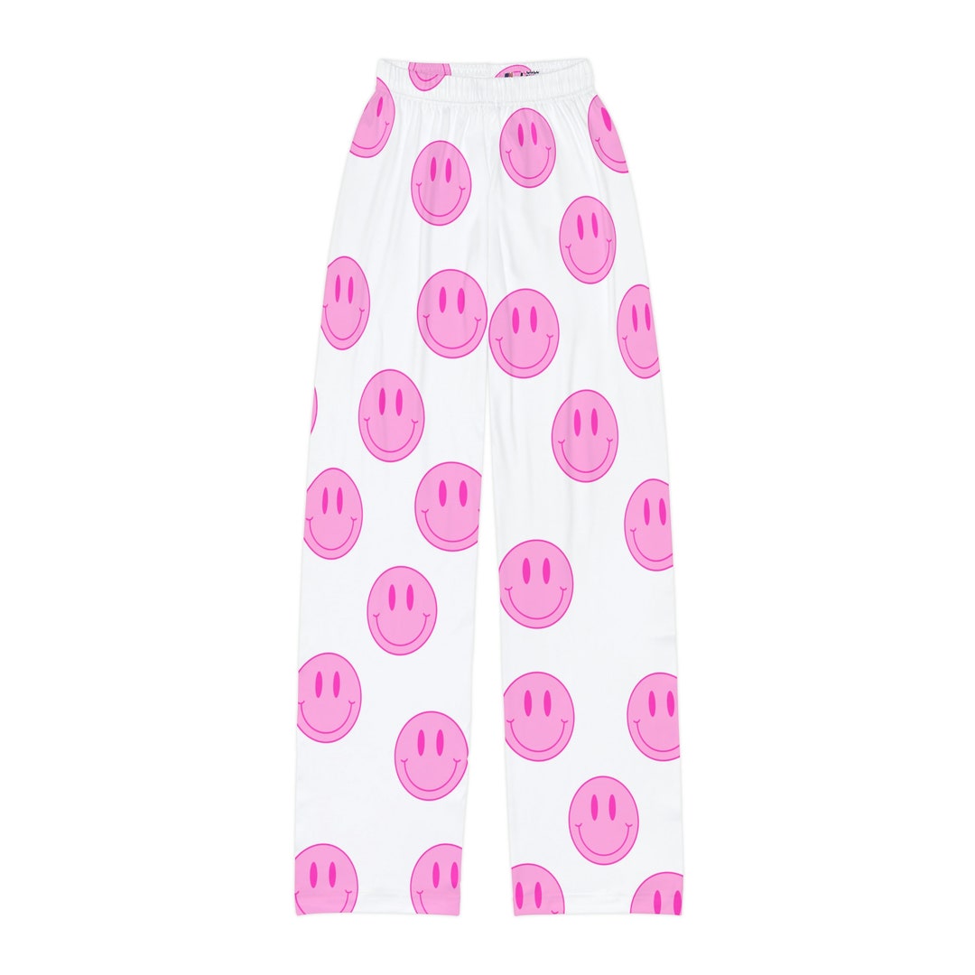 Kids Smiley Face Pajama Pants Etsy